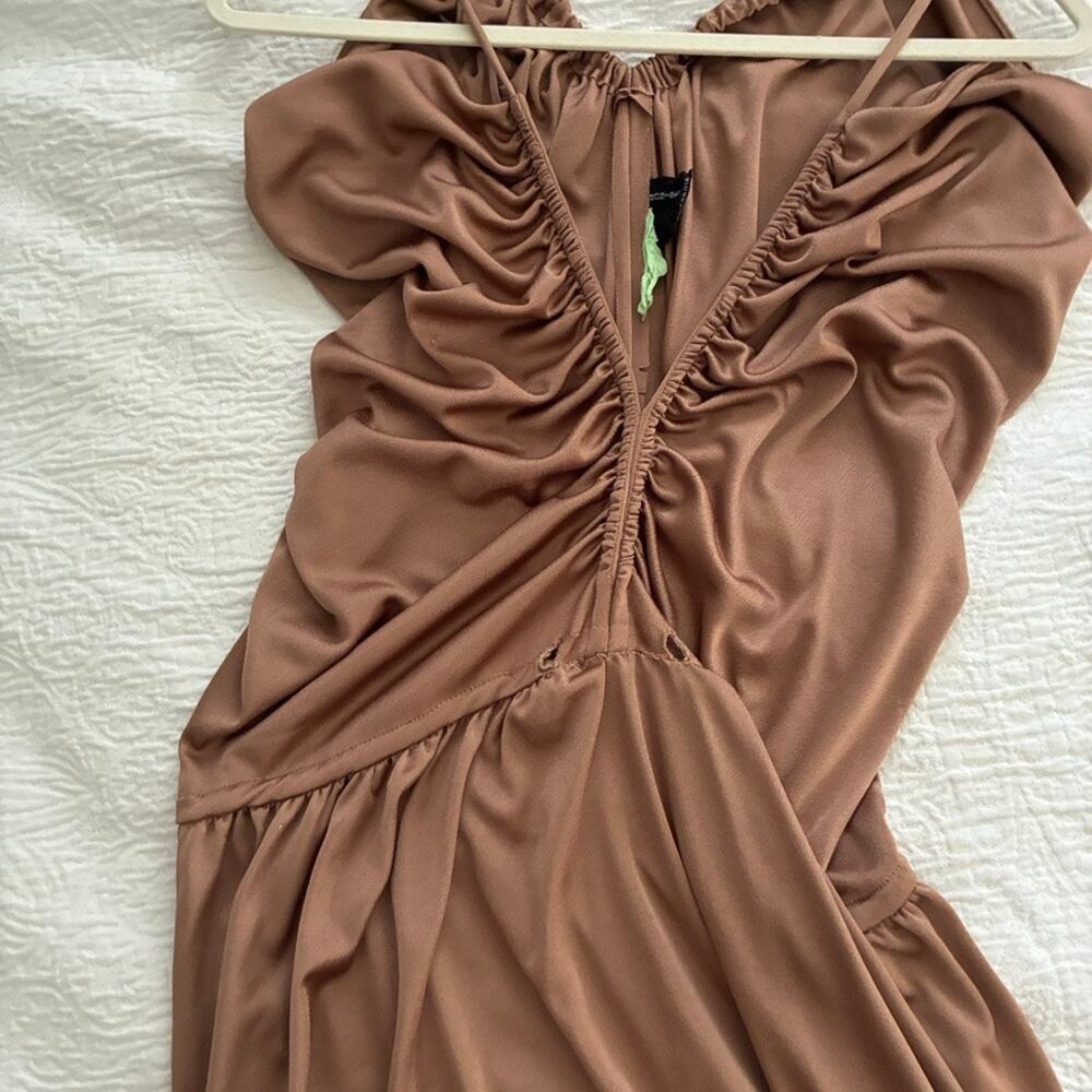 1970's Vintage Joy Stevens Disco Cocktail Midi Dress Small - Picture 8 of 8
